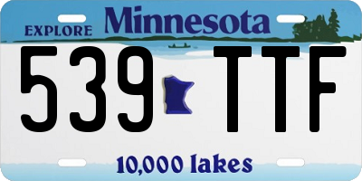 MN license plate 539TTF