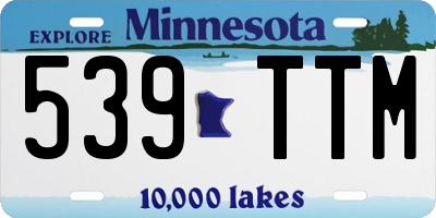 MN license plate 539TTM