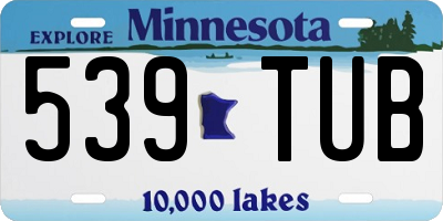 MN license plate 539TUB