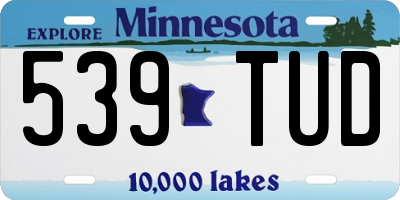 MN license plate 539TUD