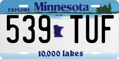 MN license plate 539TUF