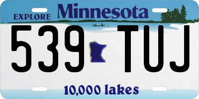 MN license plate 539TUJ
