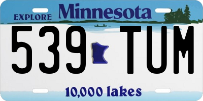 MN license plate 539TUM