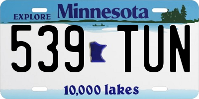 MN license plate 539TUN