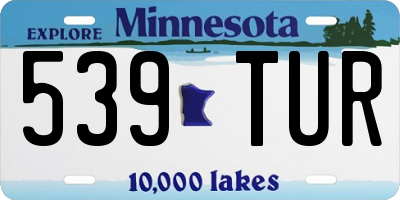 MN license plate 539TUR
