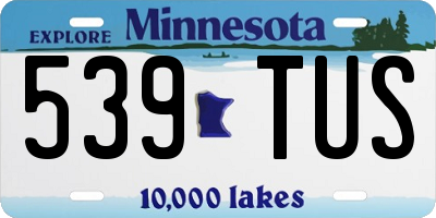 MN license plate 539TUS