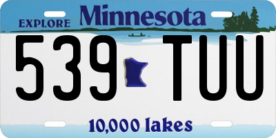 MN license plate 539TUU