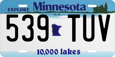 MN license plate 539TUV