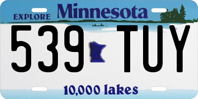 MN license plate 539TUY