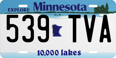 MN license plate 539TVA