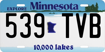 MN license plate 539TVB