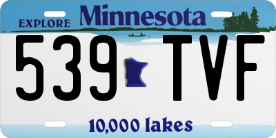 MN license plate 539TVF