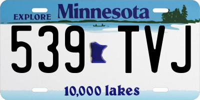 MN license plate 539TVJ