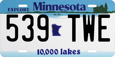 MN license plate 539TWE