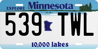 MN license plate 539TWL