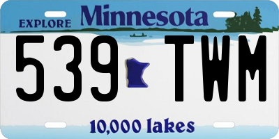 MN license plate 539TWM