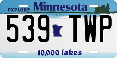 MN license plate 539TWP