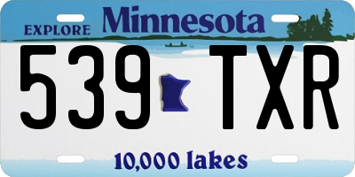 MN license plate 539TXR