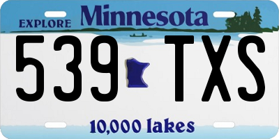 MN license plate 539TXS