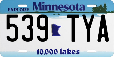 MN license plate 539TYA