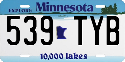 MN license plate 539TYB