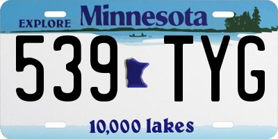 MN license plate 539TYG