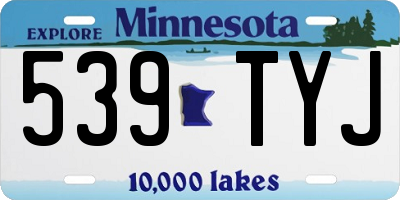 MN license plate 539TYJ