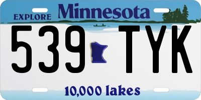 MN license plate 539TYK