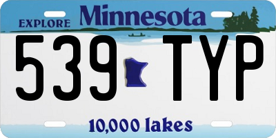 MN license plate 539TYP