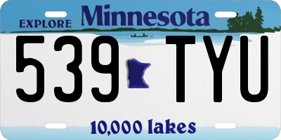 MN license plate 539TYU