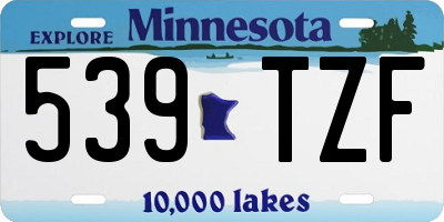 MN license plate 539TZF