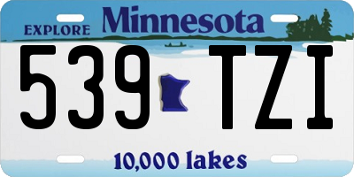 MN license plate 539TZI