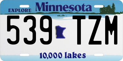 MN license plate 539TZM