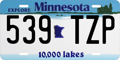 MN license plate 539TZP