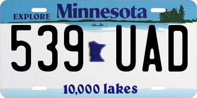 MN license plate 539UAD