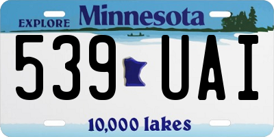 MN license plate 539UAI