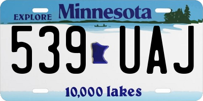 MN license plate 539UAJ