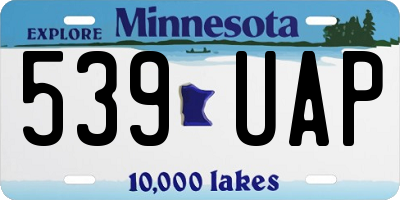 MN license plate 539UAP