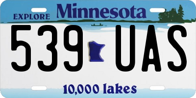 MN license plate 539UAS