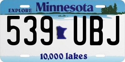 MN license plate 539UBJ