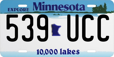 MN license plate 539UCC