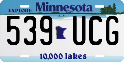 MN license plate 539UCG
