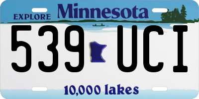 MN license plate 539UCI