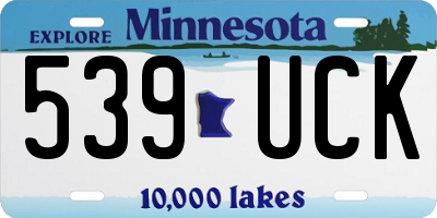 MN license plate 539UCK