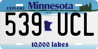 MN license plate 539UCL