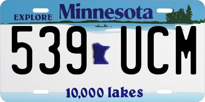 MN license plate 539UCM