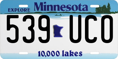MN license plate 539UCO