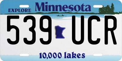 MN license plate 539UCR