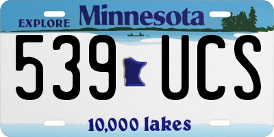 MN license plate 539UCS