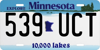 MN license plate 539UCT